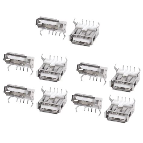 10pcs Usb Type A Standard Port Female Solder Soldering Jacks Connector In Connectors From Lights