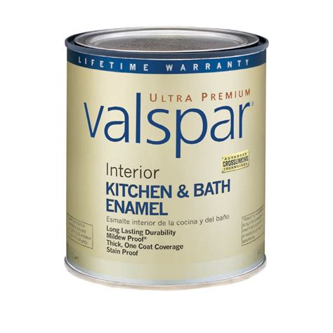 Valspar Ultra Premium Quart Interior Flat Enamel Kitchen And Bath