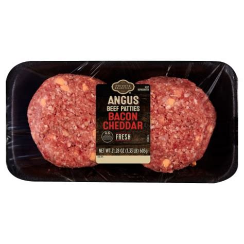 Private Selection® Bacon Cheddar Angus Beef Patties 4 Ct 133 Lb