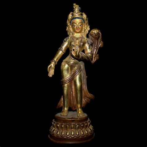 ANTIQUE TIBETAN GILT BRONZE BUDDHA STATUE