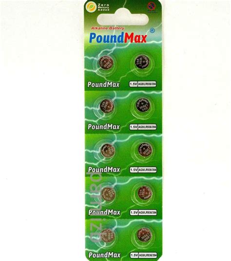 10x AG9 1 5V Poundmax Alkaline Knopfzellen Batterien 1x 10er