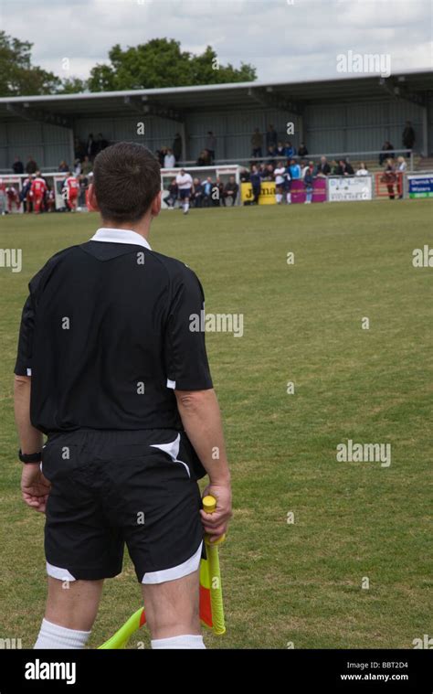 Linesman At A Semi Professional Football Match Stock Photo Alamy