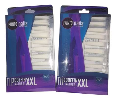 Tips Coffin Xxl Punto Nails Kit De Paquetes Pz Mercadolibre