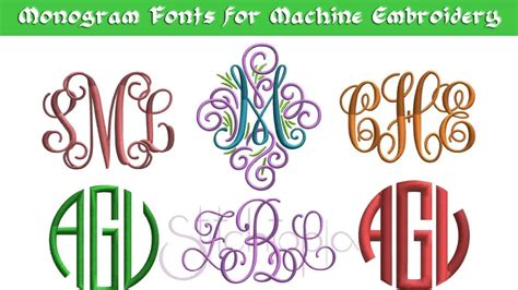 Top 10 Monogram Fonts for Machine Embroidery - EMDIGITIZING