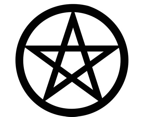 Wicca Pentagram Religious Symbol Black And White 2d Icon 16670552 Vector Art At Vecteezy