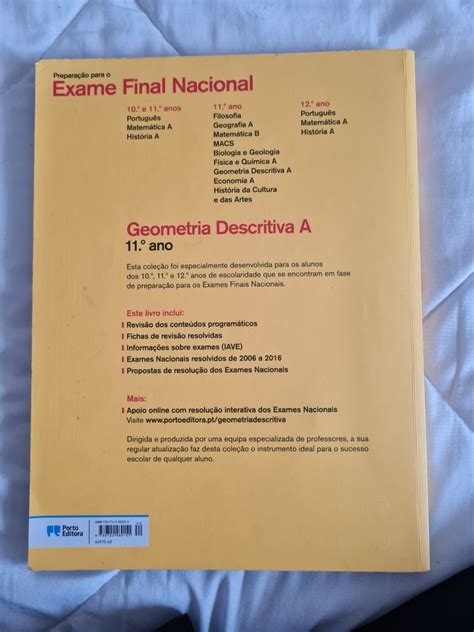 Livro Prepara O Exame Nacional Geometria Descritiva A Ano