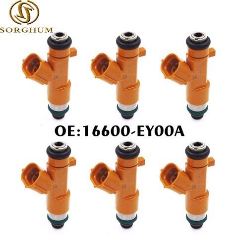 6PCS 16600 EY00A 16600 EY00A 16600EY00A Fuel Injector Nozzle For NISSAN