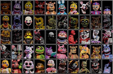 FNAF UCN RCN And Dee Dee S Roster With Custom Renders SFM Posters