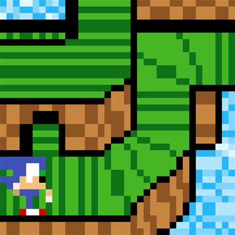 Pixilart Sonic In Green Hill Zone By Sonic Gamer