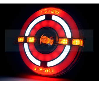 Was W V V Universal Neon Bullseye Led Rear Hamburger Combination