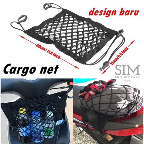 Motorcycle Luggage Net Hook Hold Bag Cargo Bike Scooter Mesh Fuel Tank ...