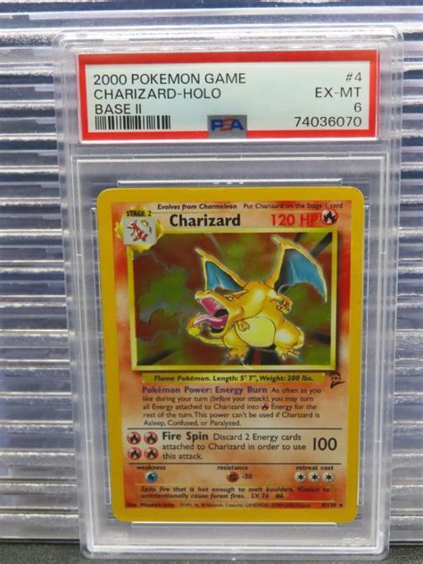 Pokemon Game Base Set Ii Charizard Holo Rare Psa Ex