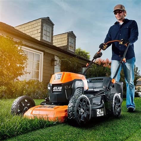 Atlas 80v Lithium Ion Cordless Brushless 21 In Push Lawn Mower Tool Only Walk Behind Mowers