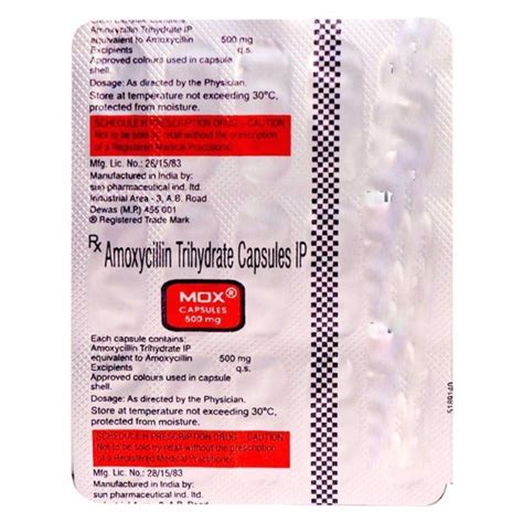 Mox 500 Mg Capsule At Rs 12348stripe In Nagpur Id 2852383664688