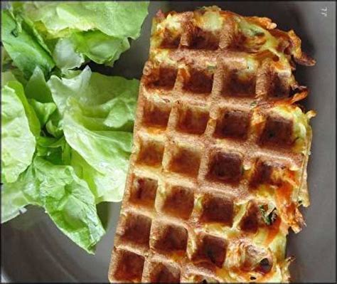 Gaufres à la carotte lard et ciboulette de Une toquée en cuisine et