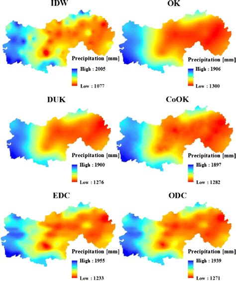 Interpolated Results Of Mean Annual Precipitation In The Period