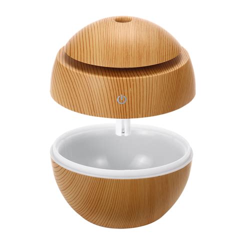 Usb Led Colorful Light Ultrasonic Air Humidifier Wood Grain Aroma