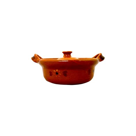 N Lidded Cazuela Extra Small Terracotta Ancient Cookware