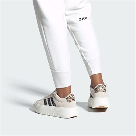 Adidas Grand Court Platform Shoes White Adidas UK