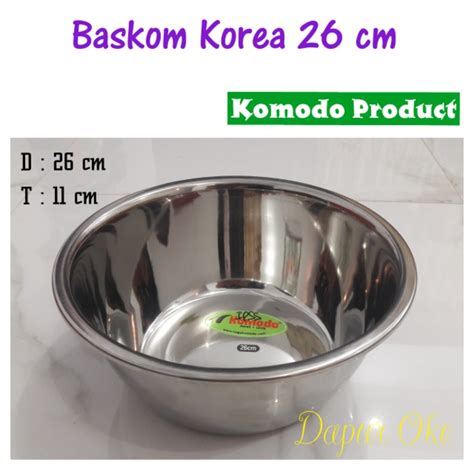 Baskom Korea Cm Komodo Baskom Stainless Shopee Indonesia