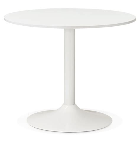 Table De Bureau Ronde Blanche Orlando 90 Cm Table à Diner