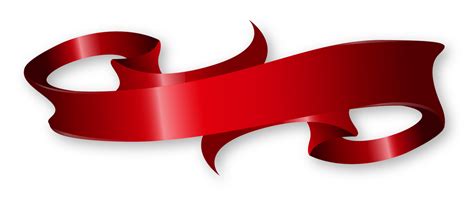 Red Ribbon Transparent Background PNG Mart