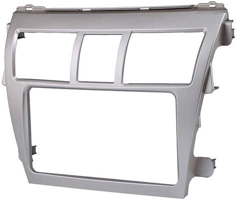 Mhakrl Panel De Fascia De Radio De Coche Plateado Para Toyota Vios