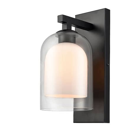 Claxy Glass Light 58 In W 1 Light Black Moderncontemporary Led Wall