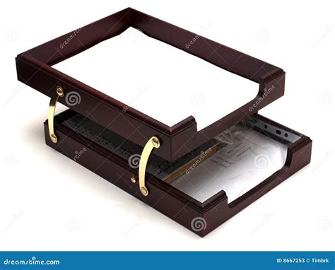 Wooden paper tray stock image. Image of outbox, stacking - 8667253