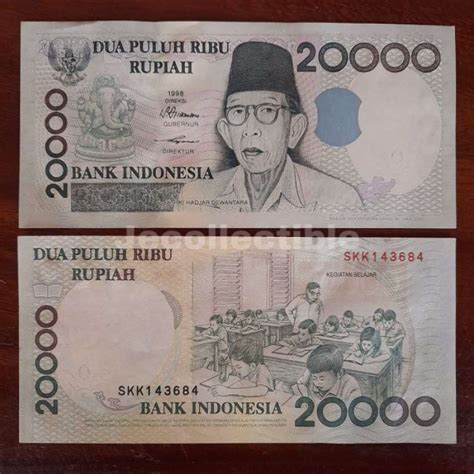 Jual Uang Kuno 20000 Rupiah Ki Hajar Dewantara Tahun 1999 AU Di