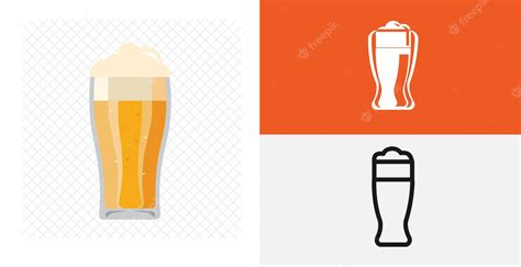 Premium Vector Beer Glass Isolated Vector Icon Beer Glass Design Element