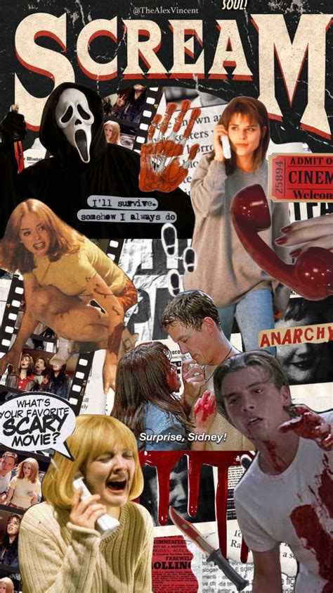 Checkout Ah S Shuffle Scream Screammovie Moodboard Collage