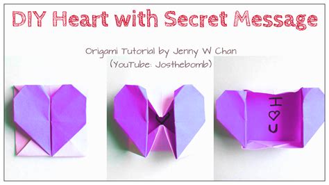 Origami Heart with Secret Message » OrigamiTree.com