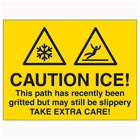 Ice On Path | Winter Safety Signs | Safety Signs | Safety Signs 4 Less