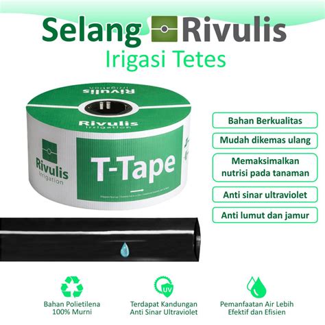 Jual Selang Drip Rivulis T Tape Spacing Cm Shopee Indonesia