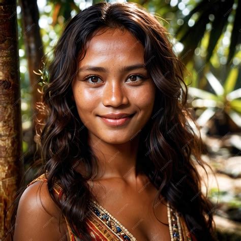 Micronesian woman from Micronesia Federated States of typical national