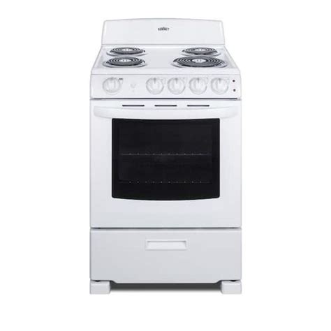 Summit Appliance 24 in. 2.9 cu. ft. Electric Range in White RE2411W ...