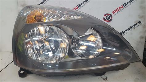 Renault Clio MK2 2001 2006 Passenger NSF Front Headlight Grey Grade A