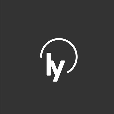 LY initial logo with rounded circle 27521846 Vector Art at Vecteezy