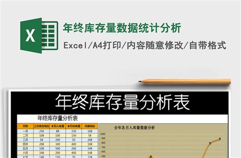 2021年年终库存量数据统计分析 Excel表格 工图网