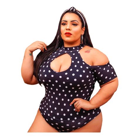 Body Plus Size Gola Choker Po Bolinha Decote Novidade Ver O Submarino