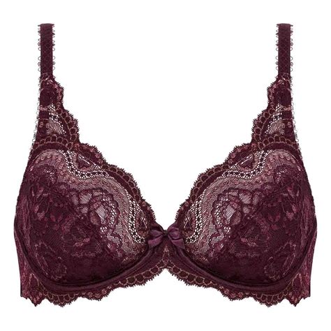 Playtex Flower Lace Wired Full Cup Bra P5832 Dark Berry Lurex The