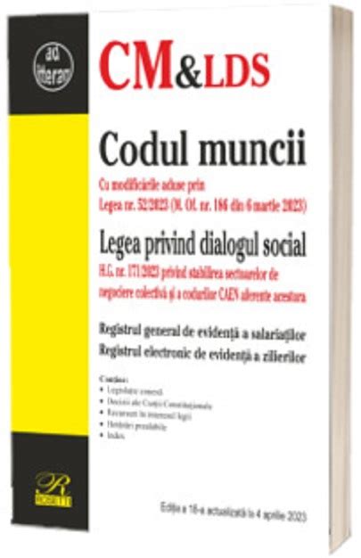 Codul Muncii Legea Privind Dialogul Social