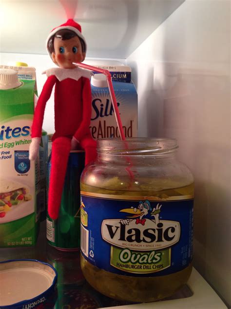 Elf On A Shelf Drinking Pickle Juice Elf On The Shelf Elf Drinking Pickle Juice