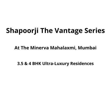 PPT Shapoorji Vantage Series Mahalaxmi Mumbai E Brochure PowerPoint