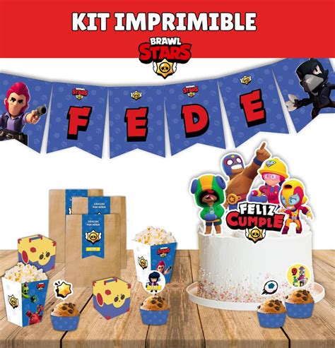 Brawl Stars Kit Imprimible Para Decoración De Cumpleaños Kit