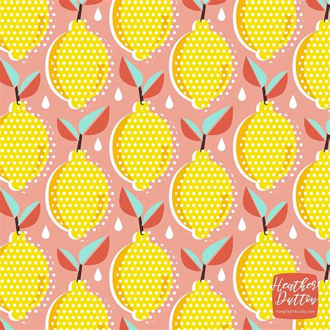 Colorful Fabrics Digitally Printed By Spoonflower Lemon Fresh Blush