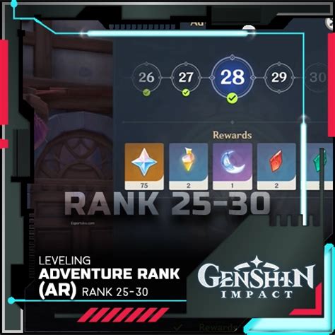 Genshin Leveling Rank 25 30 MMOPILOT