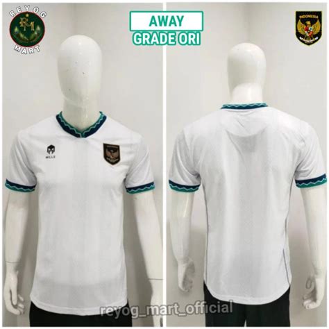 Jual JERSEY TIMNAS INDONESIA AWAY GRADE ORI 2022 2023 PREMIUM PUTIH