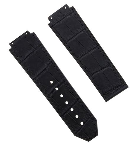 Mm Alligator Leather Rubber Band Strap For Hublot Big Bang Fusion H